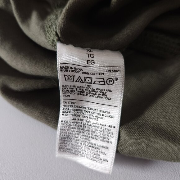 1008Old Navy Utility Romper Womens XL Green Short Sleeve Button Front Casual - Picture 10 of 11